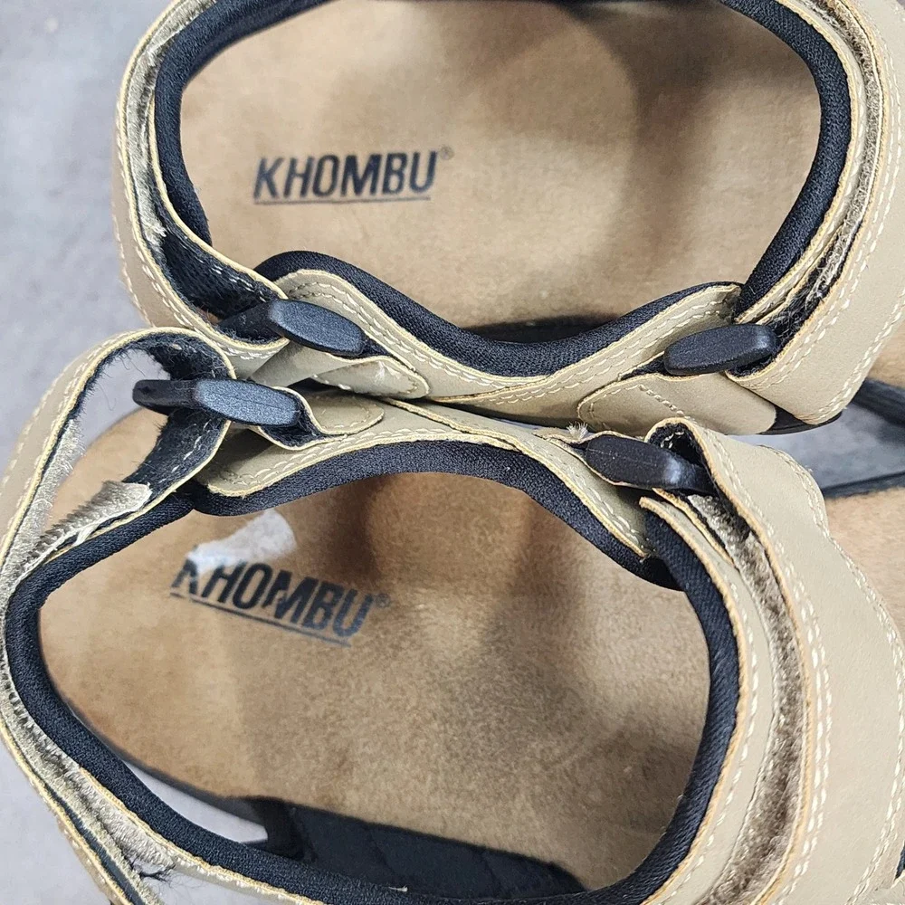 Khombu Sport Sandals Tan Hiking Trail Adjustable Straps Mens 10M
